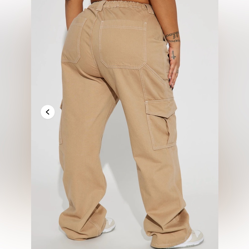 Fashion Nova Men's Beige Cargo Pants